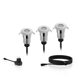  3 db LED-es kerti lámpa készlet, földi kocsibeálló SPORE GardenLink 1W 24V 2700K IP67 PHILIPS
