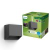 Kerti fali lámpa kültéri LED homlokzati lámpa 4.3W 800lm 2700K IP44 Antracit Alix Ultra Hatékony Philips