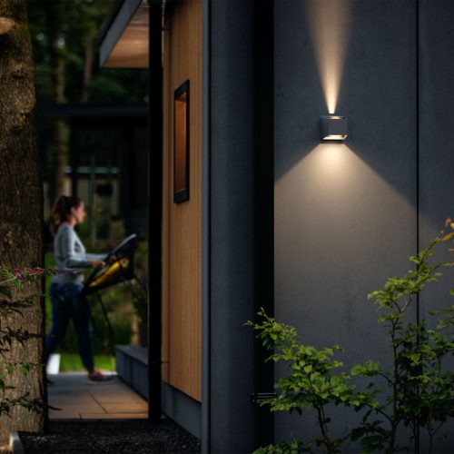 Kerti fali lámpa kültéri LED homlokzati lámpa 4.3W 800lm 2700K IP44 Antracit Alix Ultra Hatékony Philips