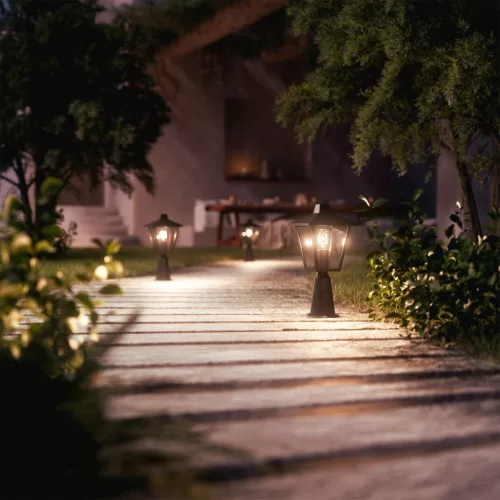 Kerti kültéri lámpa POST 38,5 cm LANTERN E27 IP44 Kinno Philips