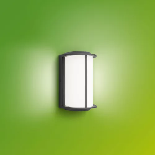 Kerti fali lámpa kültéri LED homlokzati lámpa 4.3W 800lm 2700K IP44 Antracit Reese Ultra Hatékony Philips