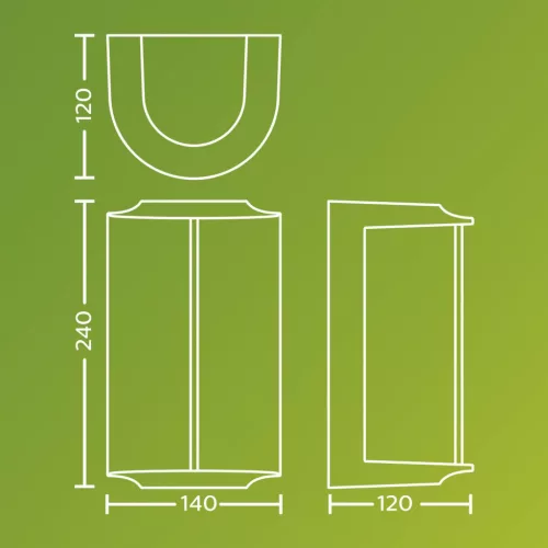Kerti fali lámpa kültéri LED homlokzati lámpa 4.3W 800lm 2700K IP44 Antracit Reese Ultra Hatékony Philips