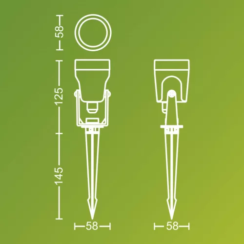 Kerti lámpa LED-es spotlámpa 1,5W 180lm 2700K Black Reuel Ultra hatékony Philips