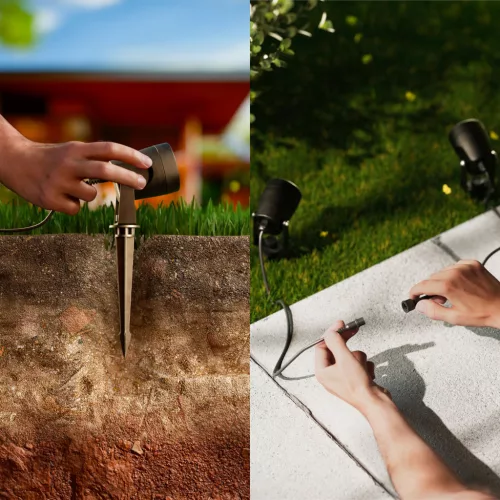 Kerti lámpa LED-es spotlámpa 1,5W 180lm 2700K Black Reuel Ultra hatékony Philips