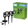 3x kerti lámpa LED spotlámpa 1,5W 180lm 2700K Black Reuel Ultra hatékony Philips