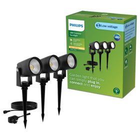   3x kerti lámpa LED spotlámpa 1,5W 180lm 2700K Black Reuel Ultra hatékony Philips