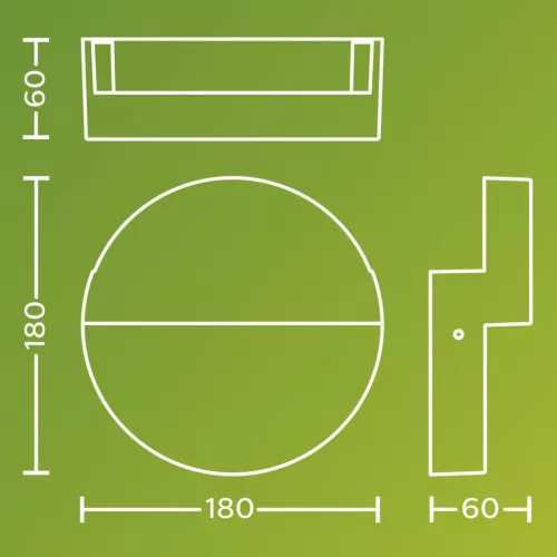 Kerti fali lámpa kültéri LED homlokzati lámpa 4.3W 800lm 2700K IP44 Antracit Valor Ultra Hatékony Philips