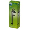 Philips Buzzard LED kültéri kerti lámpa, E27, oszlop alakú, 75 cm-es, IP44, fekete