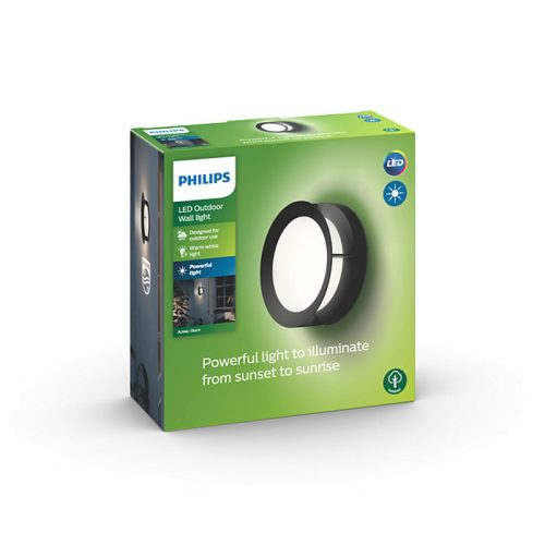 Kerti LED lámpa homlokzati fali lámpa ACTEA myGarden 12W 2700K IP44 mennyezeti fekete PHILIPS
