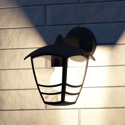 Kerti LED lámpa Fali lámpa Homlokzat CREEK myGarden E27 IP44 Down Light Fekete PHILIPS
