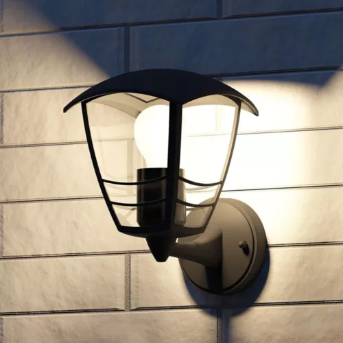 Kerti LED lámpa Homlokzati fali lámpa CREEK myGarden E27 IP44 Lámpás a felső fekete PHILIPS-hez