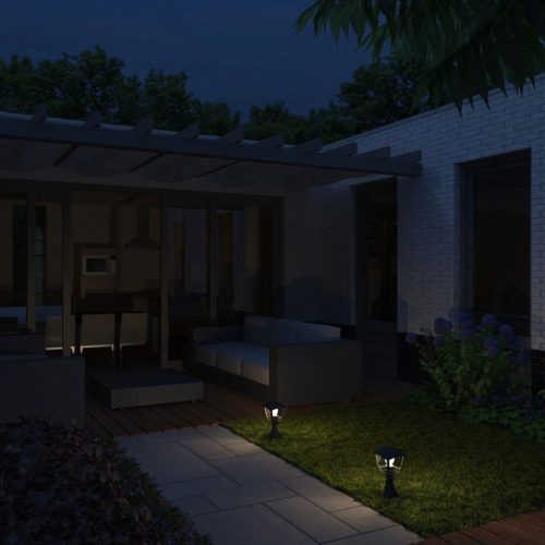 LED kerti lámpa kültéri CREEK myGarden E27 IP44 oszlop 30cm fekete PHILIPS