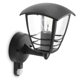   Kerti LED fali lámpa CREEK myGarden E27 IP44 homlokzati lámpa mozgásérzékelővel Fekete PHILIPS