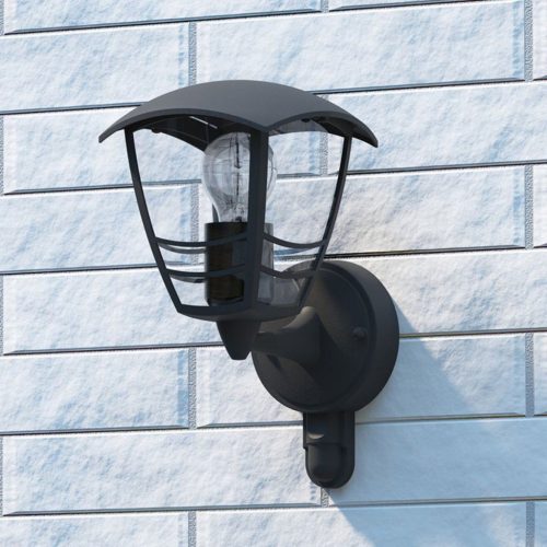 Kerti LED fali lámpa CREEK myGarden E27 IP44 homlokzati lámpa mozgásérzékelővel Fekete PHILIPS