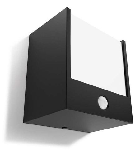 LED kerti lámpa homlokzati fali lámpa MACAW IR myGarden 3.5W 2700K IP44 mozgásérzékelővel Fekete PHILIPS