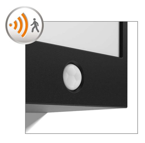 LED kerti lámpa homlokzati fali lámpa MACAW IR myGarden 3.5W 2700K IP44 mozgásérzékelővel Fekete PHILIPS