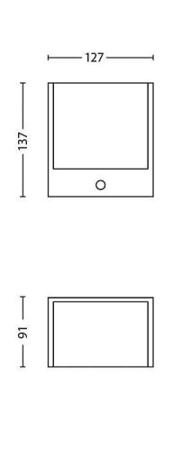 LED kerti lámpa homlokzati fali lámpa MACAW IR myGarden 3.5W 2700K IP44 mozgásérzékelővel Fekete PHILIPS