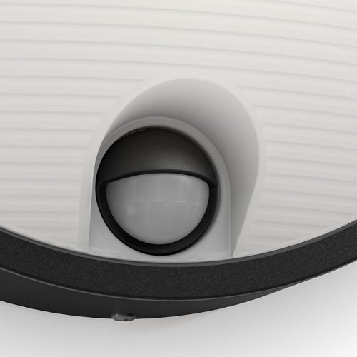 Kerti LED fali lámpa homlokzat YARROW IR myGarden 6W 2700K IP44 kerek mozgásérzékelővel Fekete PHILIPS