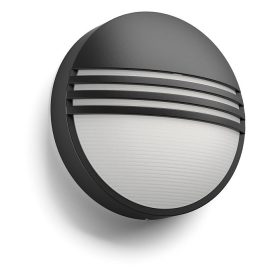   Kerti LED lámpa fali lámpa homlokzat YARROW myGarden 6W 2700K IP44 kerek fekete PHILIPS