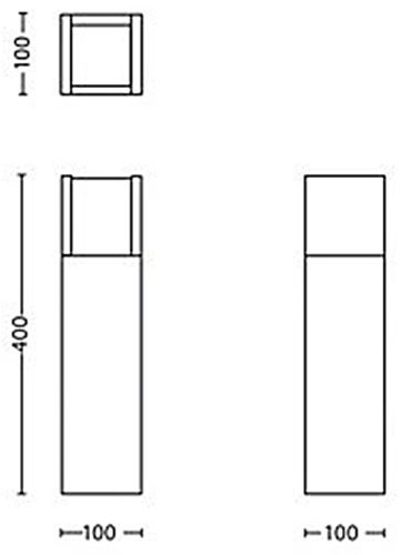 LED kerti lámpa kültéri ARBOR myGarden 6W 2700K IP44 oszlop 40cm antracit PHILIPS
