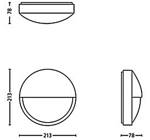 Kerti LED lámpa fali lámpa homlokzat CAPRICORN 6W 2700K IP44 kerek antracit PHILIPS