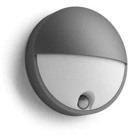   LED kerti lámpa homlokzati fali lámpa CAPRICORN IR 6W 2700K IP44 kerek mozgásérzékelővel antracit PHILIPS