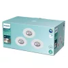 3PAK süllyesztett halogén LED DIVE 5W 2700K 350lm IP65 kerek fehér szabályozható PHILIPS