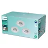 3PAK süllyesztett halogén LED alsó lámpa DIVE 5.5W 2700K 350lm IP65 kerek fehér fényerőszabályzó PHILIPS