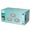 3PAK süllyesztett halogén LED DIVE 5W 2700K 350lm IP65 kerek szatén szabályozható PHILIPS