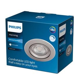   Süllyesztett halogén LED SPARKLE 5W 2700K szabályozható kerek szatén PHILIPS