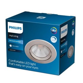   Süllyesztett halogén LED SPARKLE 5,5 W 2700K fényerőszabályzó kerek szatén PHILIPS