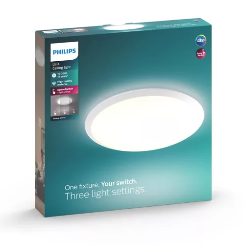 LED mennyezeti lámpa, felületre szerelt 18W 4000K fehér 35cm PHILIPS CAVANAL 40K