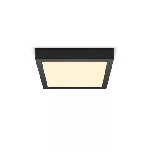 Mennyezeti LED panel Felületre szerelhető mennyezeti lámpa MAGNEOS 12W 2700K 21cm fekete lefelé világítás négyzet PHILIPS