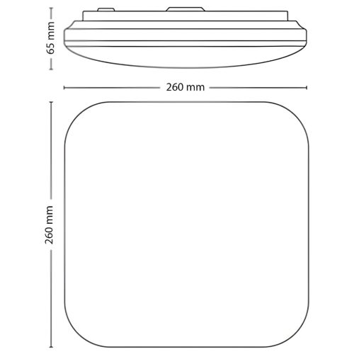 LED mennyezeti lámpa, felületre szerelt MAUVE 12W 4000K 26cm négyzet alakú PHILIPS