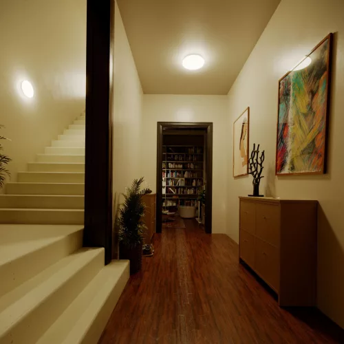 Mennyezeti lámpa LED mennyezeti lámpa 12W 1350lm 2700K Alkonyat érzékelővel Fehér Acuna Philips