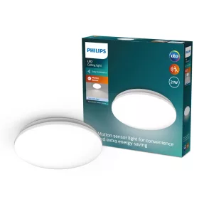   Mennyezeti lámpa LED mennyezeti lámpa 21W 2900lm 4000K Alkonyat érzékelővel Fehér Acuna Philips