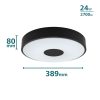 Mennyezeti lámpa LED 24W 2700lm 2700K SceneSwitch Black Coiner Philips