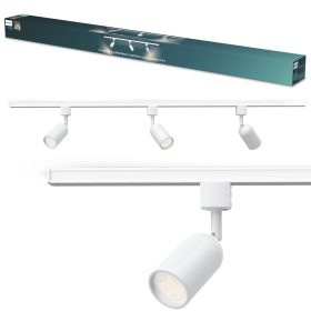   Philips EasyLink Shea mennyezeti lámpa készlet 1 m + 3 db GU10 LED sínreflex izzó, egyfázisú, fehér
