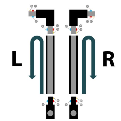 Jobbkezes L alakú csatlakozó egyfázisú LED világítósínekhez, fehér, Philips EasyLink