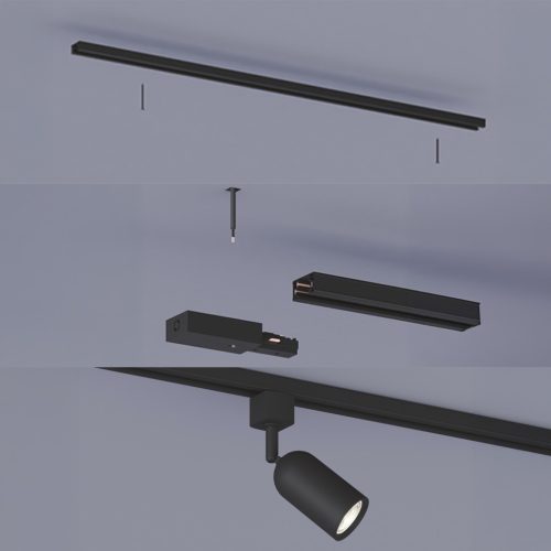 T-csatlakozó egyfázisú LED világítósínekhez, fekete, Philips EasyLink