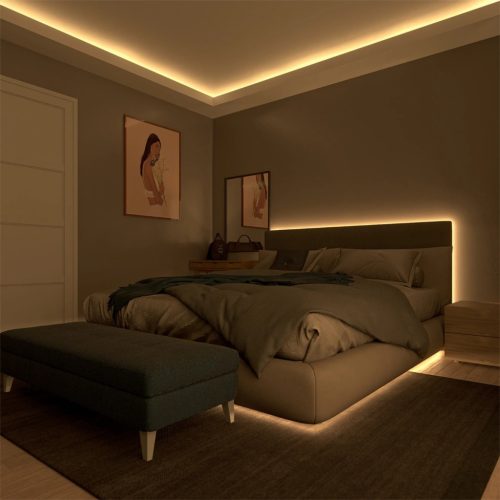 LED szalagos RGB szalag 5 m-es, szabályozható többszínű Philips távirányító