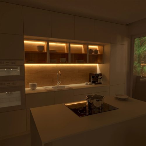 LED szalagos RGB szalag, 30 m-es, szabályozható, többszínű Philips távirányító