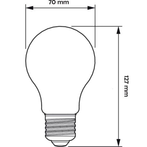LED izzó A70 E27 7.3W = 100W 1535lm 4000K Hideg 360° PHILIPS ULTRA HATÉKONY izzószál