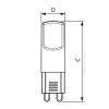 G9 LED izzó 2W = 25W 220lm 2700K  300° PHILIPS