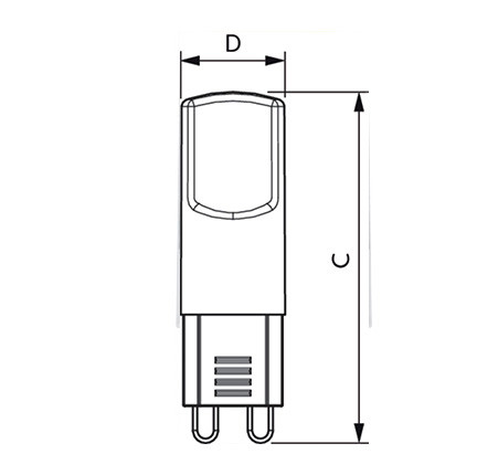 G9 LED izzó 2W = 25W 220lm 2700K  300° PHILIPS