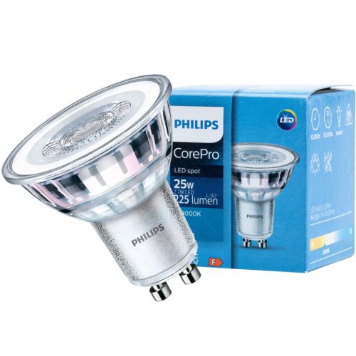 LED izzó GU10 2.7W = 25W 225lm 3000K 36° PHILIPS