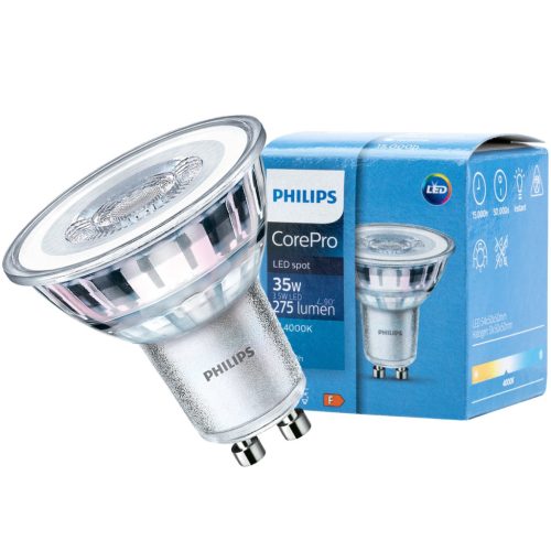 GU10 LED izzó 3,5W = 35W 275lm 4000K semleges 36° PHILIPS
