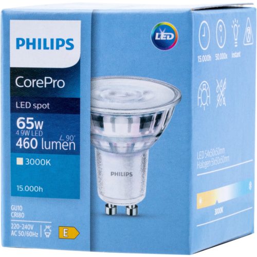 GU10 LED izzó 4.9W = 65W 460lm 3000K 36° PHILIPS