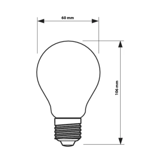 LED izzó E27 A60 7W = 60W 806lm 2700K FILAMENT PHILIPS