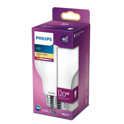 LED izzó E27 A67 13W = 120W 2000lm 2700K Meleg 200° PHILIPS Classic